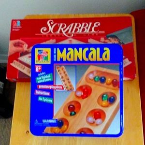 Two Old fashioned games Scrabble and Mancala